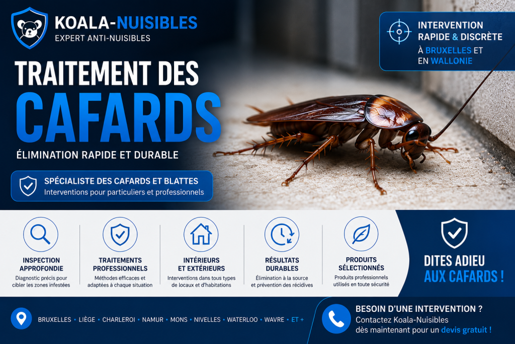 traitement cafard punaise de lit belgique bruxelles liege namur wallonie